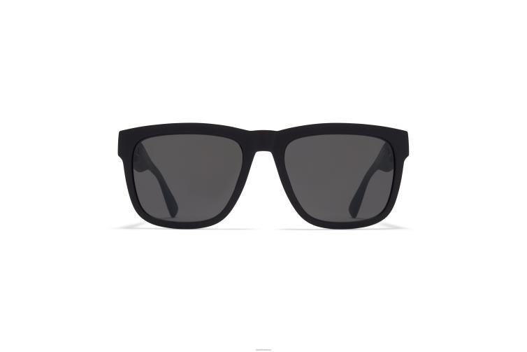 MYKITA Welle Mylon-Sonnenbrille Rahmen: MD1 Pechschwarz | Gläser: dunkelgrau einfarbig J6D22153