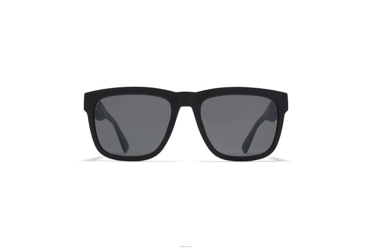 MYKITA Welle Mylon-Sonnenbrille Rahmen: MD1 Pitch Black | Gläser: Polarized Pro Hi-Con Grey J6D22154