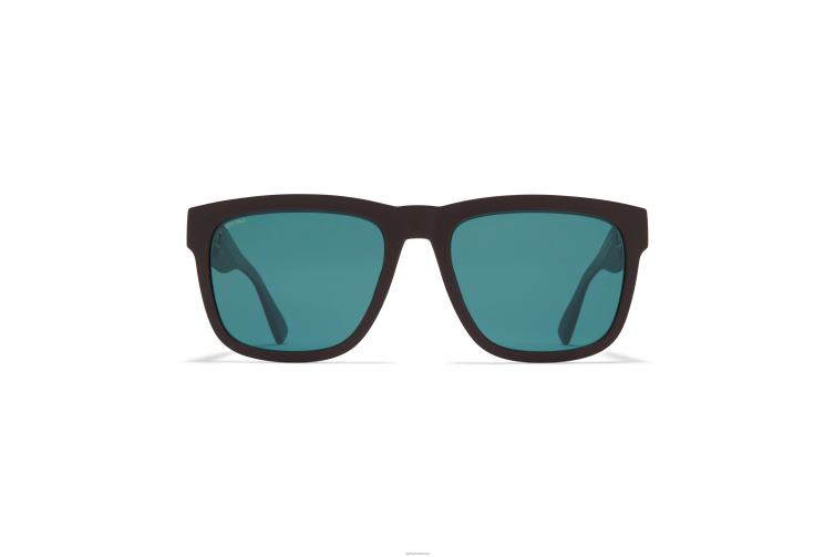MYKITA Welle Mylon-Sonnenbrille Rahmen: MD22 Ebenholzbraun | Gläser: polarisiertes Pro Ocean Blue J6D22155