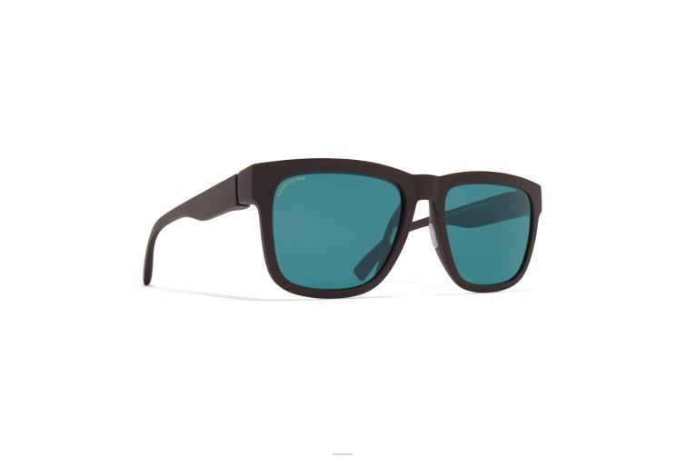 MYKITA Welle Mylon-Sonnenbrille Rahmen: MD22 Ebenholzbraun | Gläser: polarisiertes Pro Ocean Blue J6D22155
