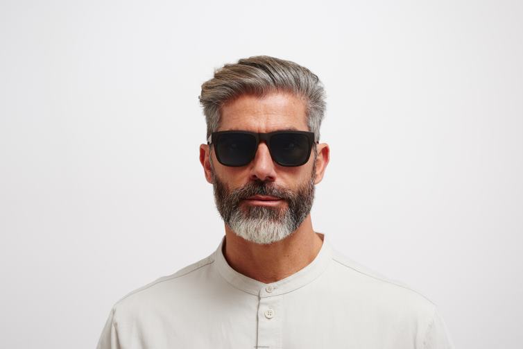 MYKITA Welle Mylon-Sonnenbrille Rahmen: MD22 Ebenholzbraun | Gläser: polarisiertes Pro Ocean Blue J6D22155