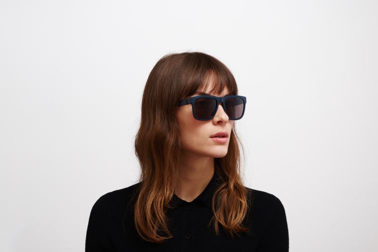 MYKITA Welle Mylon-Sonnenbrille Rahmen: MD34 Indigo | Gläser: braun massiv J6D22152