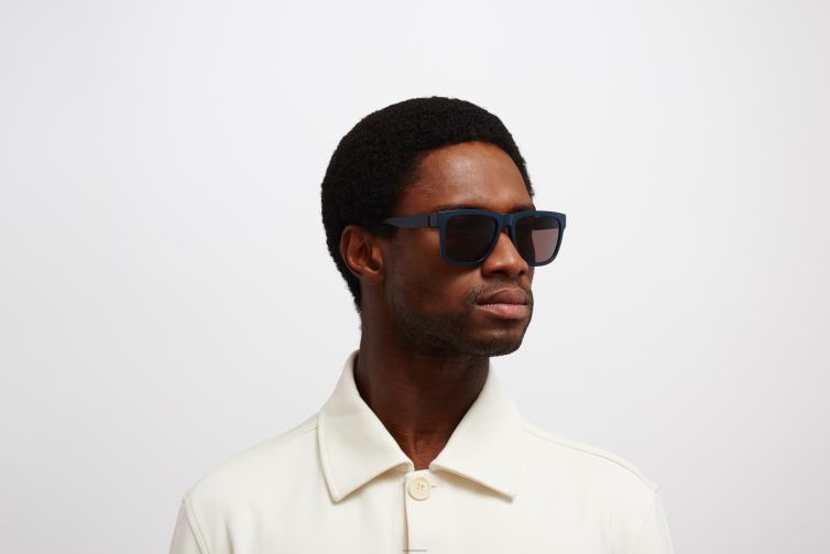 MYKITA Welle Mylon-Sonnenbrille Rahmen: MD34 Indigo | Gläser: braun massiv J6D22152