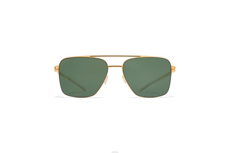 MYKITA Bernie Nr. 1 Sonnenbrille Rahmen: Gold/Schwarz|Gläser: polarisiert Pro Green 15 J6D227