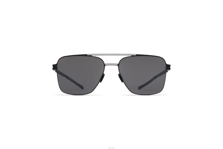 MYKITA Bernie Nr. 1 Sonnenbrille Rahmen: Schwarz/Weiß|Gläser: Polarisiert Pro Hi-Con Grau J6D226