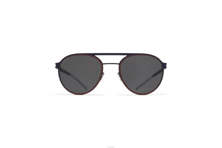 MYKITA Bradley Nr. 1 Sonnenbrille Rahmen: Indigo/Orange|Gläser: polarisiert Pro Hi-Con Grau J6D2210