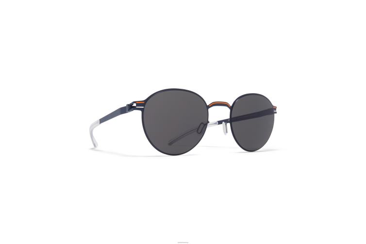 MYKITA Carlo Nr. 1 Sonnenbrille Rahmen: Indigo/Orange|Gläser: dunkelgrau einfarbig J6D22165