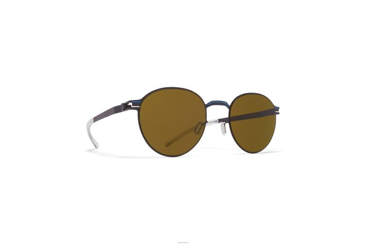 MYKITA Carlo Nr. 1 Sonnenbrille Rahmen: Sturmgrau/Blaugrau|Gläser: Raw Brown Solid J6D22166