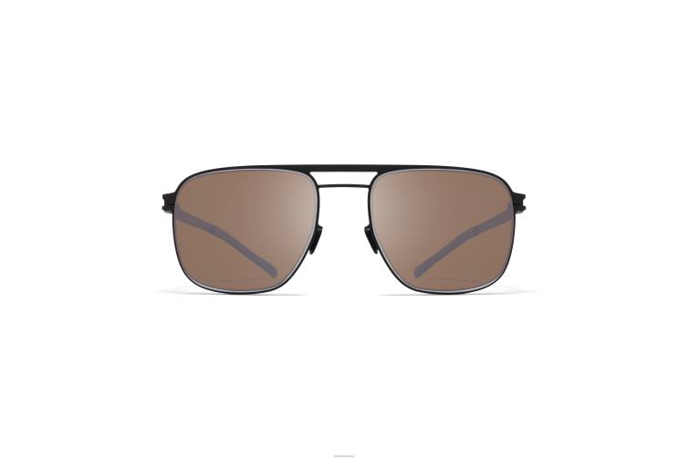 MYKITA Eli Nr. 1 Sonnenbrille Rahmen: Schwarz/Weiß|Gläser: Polarisiert Pro Hicon Braun J6D2216