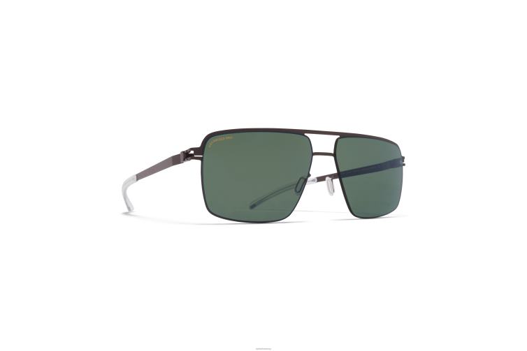 MYKITA Joshua Nr. 1 Sonnenbrille Rahmen: dunkelbraun|Gläser: polarisiert Pro Green 15 J6D2220