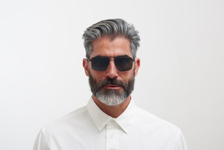 MYKITA Joshua Nr. 1 Sonnenbrille Rahmen: dunkelbraun|Gläser: polarisiert Pro Green 15 J6D2220