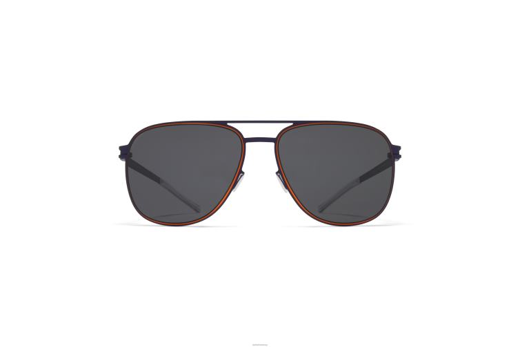 MYKITA Kaleb Nr. 1 Sonnenbrille Rahmen: Indigo/Orange|Gläser: polarisiert Pro Hi-Con Grau J6D2212