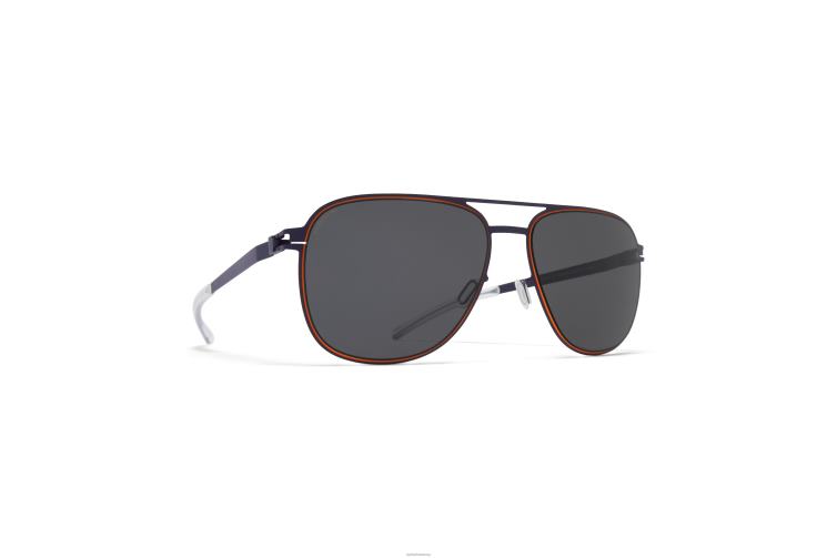 MYKITA Kaleb Nr. 1 Sonnenbrille Rahmen: Indigo/Orange|Gläser: polarisiert Pro Hi-Con Grau J6D2212