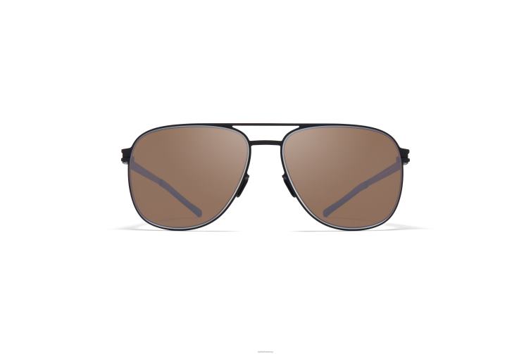 MYKITA Kaleb Nr. 1 Sonnenbrille Rahmen: Schwarz/Weiß|Gläser: Polarisiert Pro Hicon Braun J6D2213