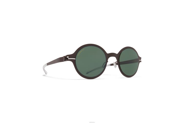 MYKITA Nestor Nr. 1 Sonnenbrille Rahmen: dunkelbraun|Gläser: polarisiert Pro Green 15 J6D22168