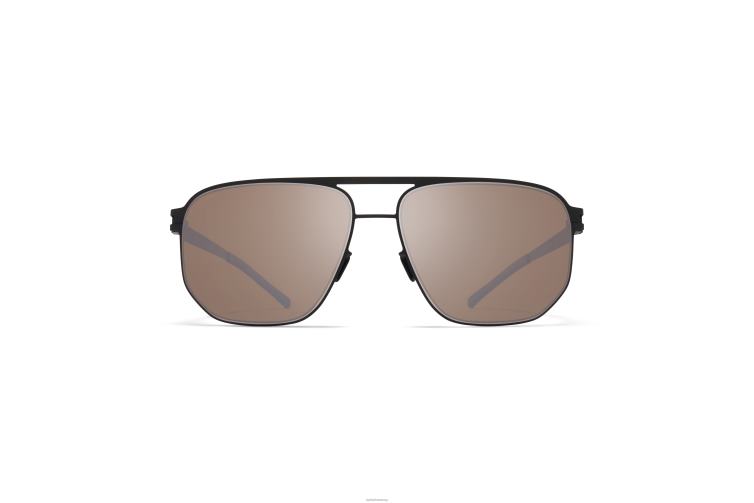 MYKITA Perry Nr. 1 Sonnenbrille Rahmen: Schwarz/Weiß|Gläser: Polarisiert Pro Hi-Con Grau J6D2295