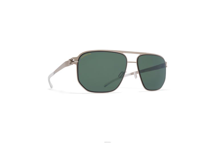 MYKITA Perry Nr. 1 Sonnenbrille Rahmen: mattsilber/schwarz|Gläser: polarisiert Pro Green 15 J6D2294