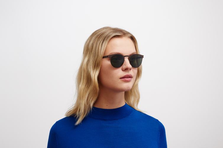 MYKITA Riley Nr. 1 Sonnenbrille Rahmen: dunkelbraun|Gläser: polarisiert Pro Green 15 J6D22191
