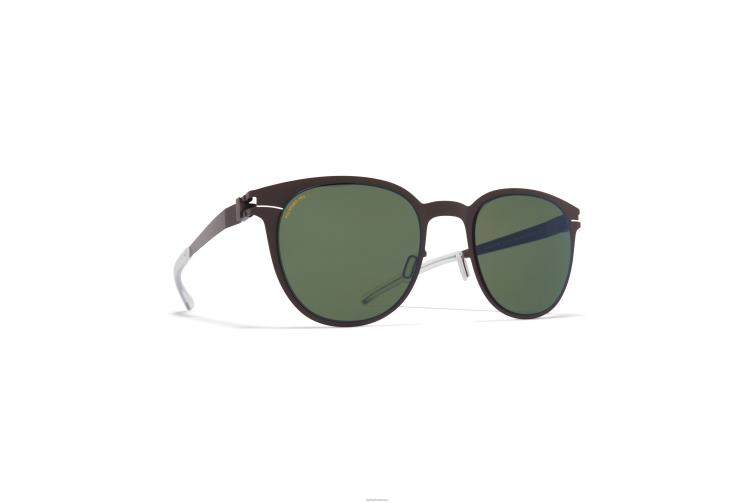 MYKITA Truman Nr. 1 Sonnenbrille Rahmen: Dunkelbraun|Gläser: Polarisiert pro grün J6D22170