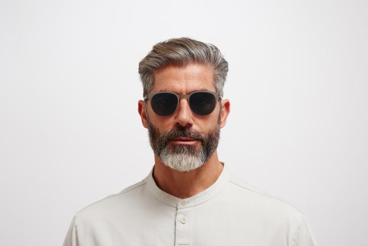 MYKITA Truman Nr. 1 Sonnenbrille Rahmen: Maulwurfsgrau|Gläser: polarisiertes Pro-Ozeanblau J6D22173