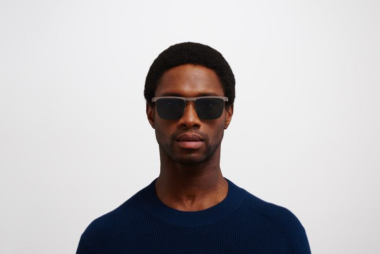 MYKITA Wille Nr. 1 Sonnenbrille Rahmen: Maulwurfsgrau|Gläser: polarisiertes Pro-Ozeanblau J6D22101