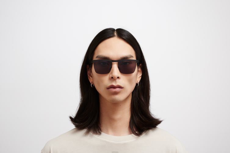 MYKITA Wille Nr. 1 Sonnenbrille Rahmen: Schwarz | Gläser: Polarisiert Pro High Con Grau J6D22102