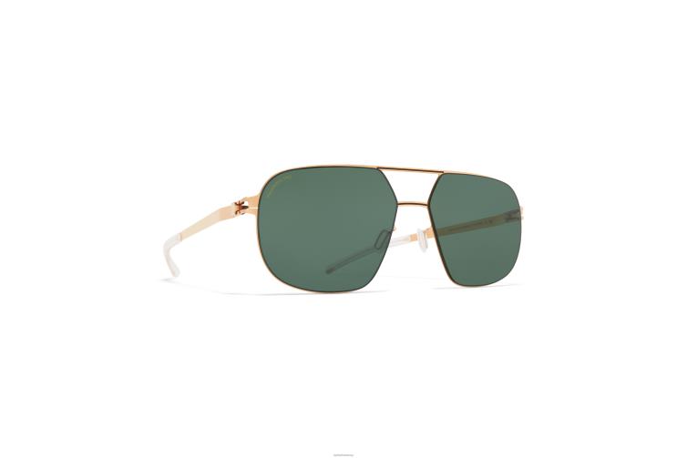 MYKITA angus Nr. 1 Sonnenbrille Rahmen: Champagnergold/Schwarz|Gläser: polarisiert Pro Green 15 J6D223