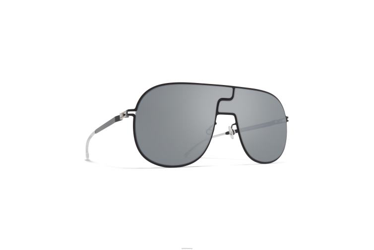 MYKITA studio12.1 Studio-Sonnenbrille Rahmen: Tiefschwarz|Gläser: Silver Flash J6D2231