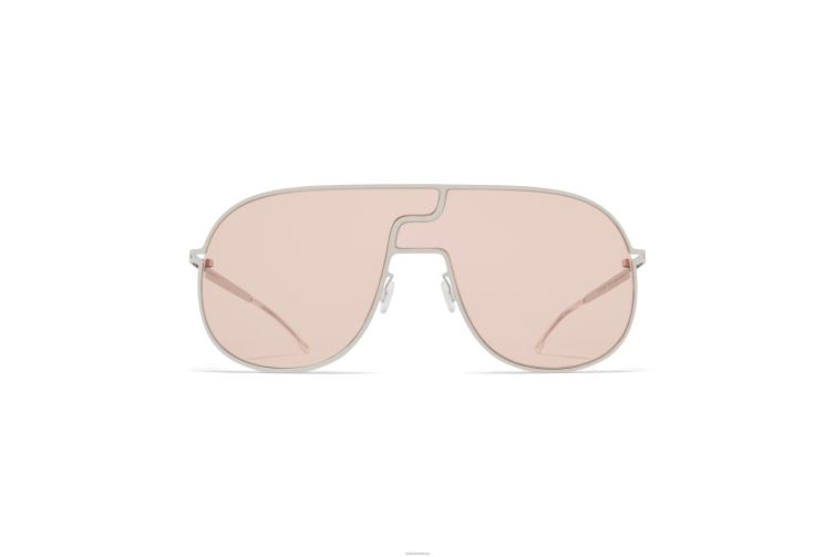 MYKITA studio12.1 Studio-Sonnenbrille Rahmen: glänzendes Silber | Gläser: Nude Solid J6D2236