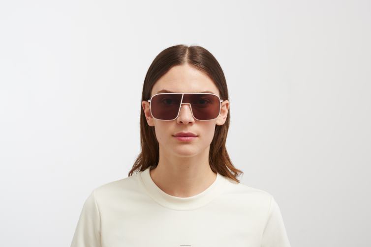 MYKITA studio12.2 Studio-Sonnenbrille Rahmen: Aurore | Gläser: Palisanderbraunes Schild J6D2240