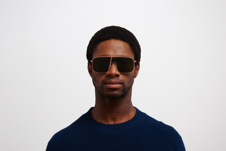 MYKITA studio12.2 Studio-Sonnenbrille Rahmen: rosa Ton|Linse: olivgrün J6D2241