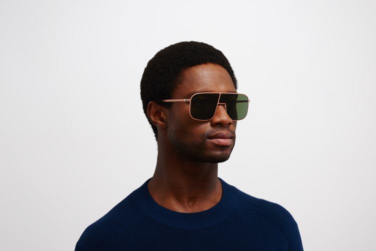 MYKITA studio12.2 Studio-Sonnenbrille Rahmen: rosa Ton|Linse: olivgrün J6D2241