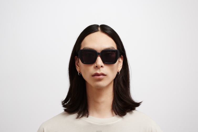 MYKITA studio13.2 Studio-Sonnenbrille Rahmen: MA1 Pitch Black/Black Havana | Gläser: Cool Grey Solid J6D22135