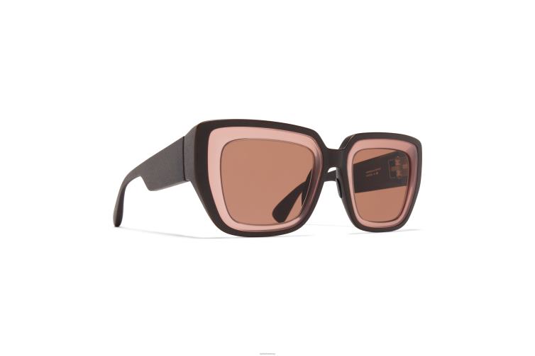 MYKITA studio13.2 Studio-Sonnenbrille Rahmen: MA4 Ebenholzbraun/Pink Clay|Gläser: Cruxite Brown Solid J6D22136